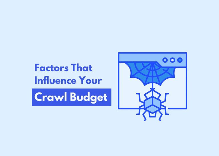 llustration explaining factors that influence crawl budget for SEO